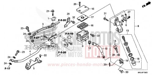 MAÎTRE-CYLINDRE DE FREIN ARRIÈRE NC750SDK de 2019